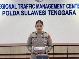 Polantas Polda Sultra Hadir di Udara, Sampaikan Update Lalu Lintas Lewat RRI Kendari