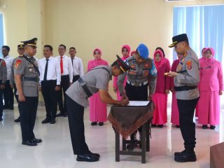 Kapolres Konawe Utara Pimpin Sertijab Kapolsek Asera, Suasana Hangat Warnai Pisah Sambut