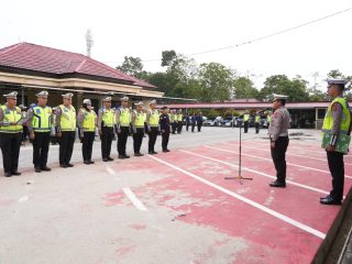 Dirlantas Polda Sultra Pimpin Apel Fungsi, Tekankan Kesiapsiagaan Hadapi Banjir dan Pelayanan Kamseltibcarlantas