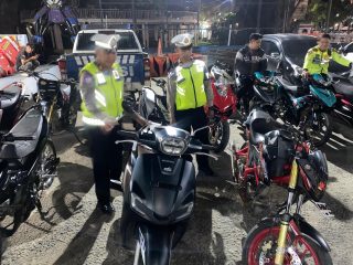 Patroli Malam Minggu Ditlantas Polda Sultra Sikat Balap Liar, 14 Kendaraan Terjaring dalam Operasi Penertiban