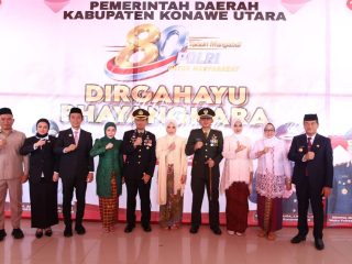 Bupati dan Wakil Bupati Konawe Utara Hadiri Upacara Hari Bhayangkara ke-80, Tegaskan Sinergi Polri dan Pemda Kunci Pembangunan Daerah