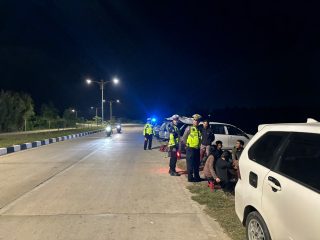 Patroli Malam Minggu Ditlantas Polda Sultra Jaga Kelancaran Lalu Lintas dan Ciptakan Rasa Aman di Kendari