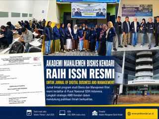 Perpustakaan Nasional RI Terbitkan ISSN untuk Jurnal Akademi Manajemen Bisnis Kendari, Perkuat Kredibilitas Publikasi Ilmiah