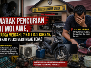 Molawe Darurat Curat: Warga 7 Kali Digulung Maling, Polisi Konawe Utara Didesak Buka Mata